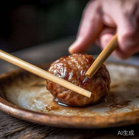 卤肉熟透，筷子轻扎透