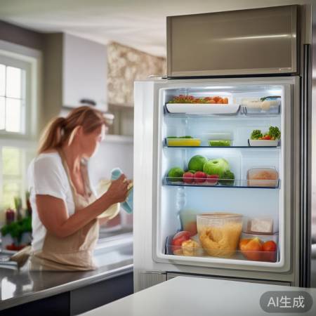 “保持冰箱清洁防食物变质”