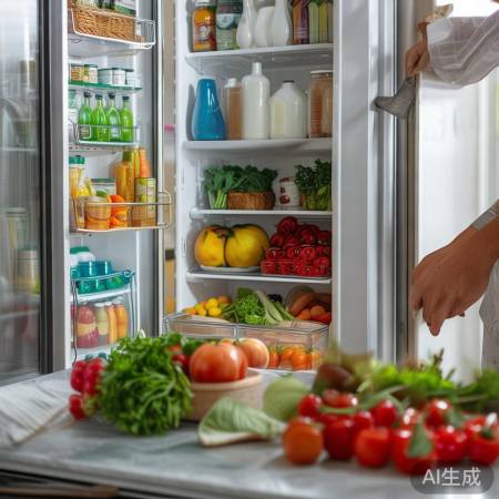 保持冰箱清洁,食材新鲜。