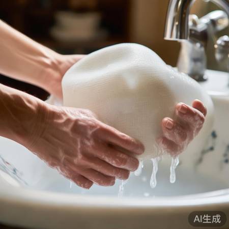 轻柔洗涤,保护帽形