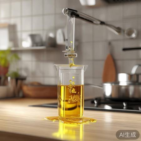“油杯防溅,厨房更干净”